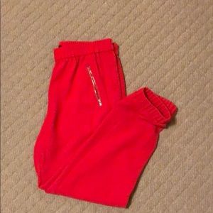 Red JCrew joggers